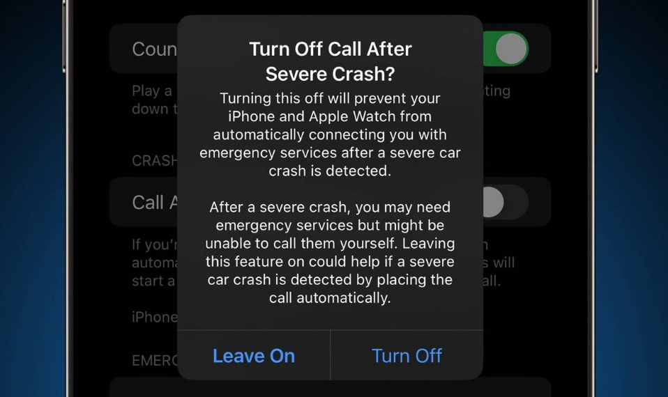 阿鲁科尔沁苹果14维修分享 iPhone 14 和 Apple Watch 上关闭崩溃检测 